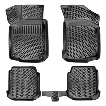 Фольксваген Новый Жук (1998-2011 гг.) Высококачественные и прочные резиновые автомобильные коврики — без запаха, нескользящие, долговечные.