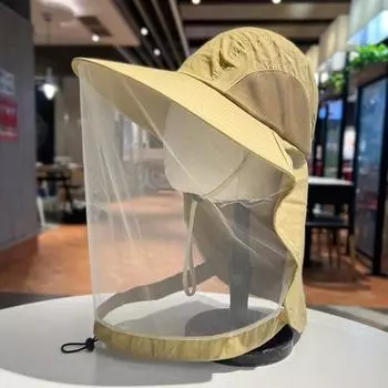 Foldable Bee Mosquito Hat UPF50+ Sun Protection Hat Lightweight Net Cover Hat Unisex