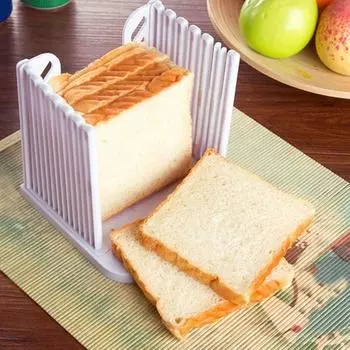 Foldable Bread Slicer DIY Sandwich Bread Cutting Guide Tool Multifunctional Toast Loaf Slicing Machine Kitchen Bread Cutter Rack кофейный