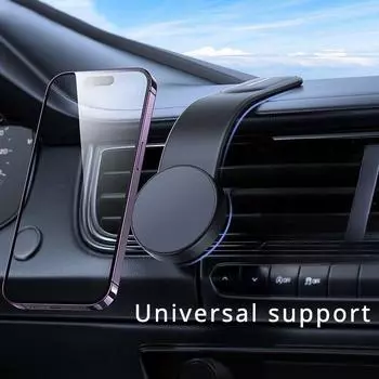 Foldable Car Phone Stand Flexible Strong Magnet Dashboard Holder чёрный