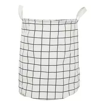 Foldable Dirty Clothes Basket Household Cotton Linen Dirty Laundry Basket Storage Basket Laundry