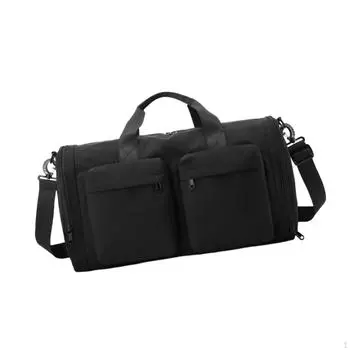 Foldable Duffle Bag Featuring Shoe Compartment and Wet Pocket чёрный