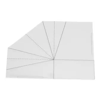 Складная корзина для еды Шить шаблон Акриловый прозрачный шаблон для шитья сумочки Швейная линейка своими руками 25.4cm / 10in