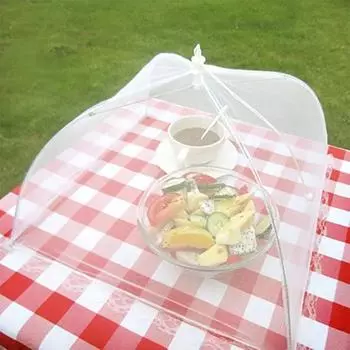 Foldable Food Net Cover Mosquito-proof Fly Popup Food Cover Umbrella Meal Vegetables Fruits Breathable Cover Kitchen Accessories