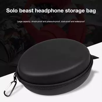 Foldable Headset Holder Case Storage Carrying Hard Bag Box Case For Earphone Headphone Earbuds memory Card USB Cable Storage Box чёрный