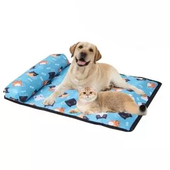 Foldable Ice Silk Dogs Mat Pad Waterproof Dog Crate Sleep Bed Durable Dog Sleeping Bed Home XL
