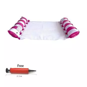 Foldable Inflatable Adult Water Stripe Floating Row With Mesh And Backrest StyleD