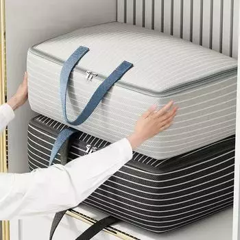 Foldable Quilt Clothes Storage Bag Portable Moving Bags Large Capacity DustProof Bags Multifunctiful Household Items Storage Bag