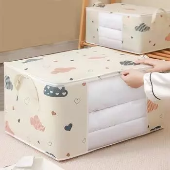 Foldable Storage Bags Quilt Duvet Blanket Sorting Bags Big Capacity Dustproof Clothe Organizer Sorting Bag Household Storage Bag
