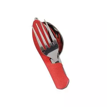 Foldable Tableware Multi-Functional 4 in 1 Knife, Fork, Spoon Combo For Outdoor Activities Sports Camping Picnic Travel Cutlery