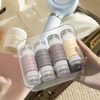 Foldable Travel Refillable Botttle Silicone Squeeze Tube Storage Bottle Sub-package Bottle Shampoo синий