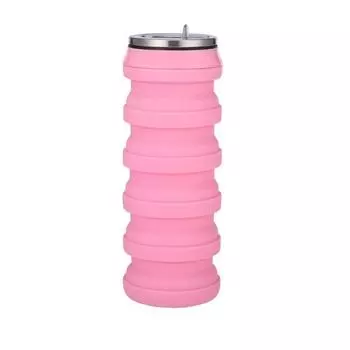 Складная бутылка для воды 480 мл, термостойкая, легкая, креативная, складная, силиконовая бутылка для воды, чашка для воды в форме банки CHINA