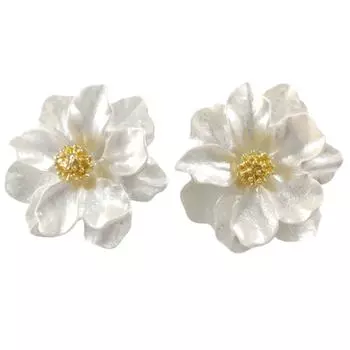 Folded Flower Earrings Exquisite Petals Stud Fashion Petals Earrings Women