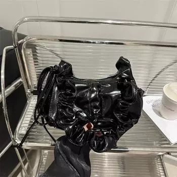 Folded Underarm Bag Women s 2025 New Fashion Red Shoulder Bag Premium Versatile Handbag розовый