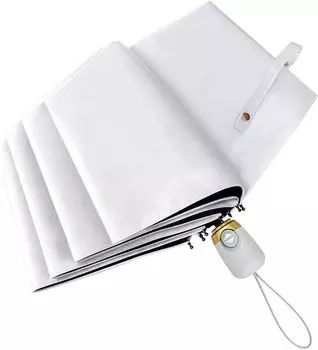 Складной автоматический УФ-зонт, полностью складной, с УФ-водой, подходит как для солнечной, так и для дождливой погоды, удобный для хранения, подарочный зонтик, зонт, открывается/закрывается одним нажатием, белый