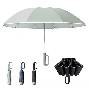 Folding automatic design to prevent Folding reverse folding large super water repellent 310T Prevents popping wind reflective typhoon 10 resistant to светло-синий