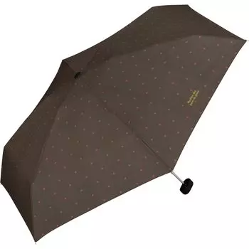 Folding Cross Line Mini Rib For Both Sunny and Rainy Chocolate Attachable to Comes with Women Wpc. Umbrella, Umbrella, & Heart, Brown, Ladies, 50cm, коричневый