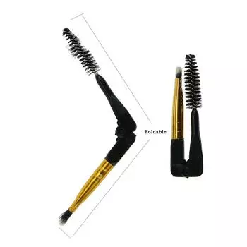 Folding Eyebrow Brush Eyeliner Brush Makeup Brushes Dual Ended Angled Brush Spoolie Brush 2 In 1 Lash Eyebrow Brush Makeup Tool