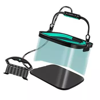 Folding Fishing Bucket with Rope Outdoor Hand Carry Fish Bucket Large Capacity Camping Fishing Bucket Water Container M