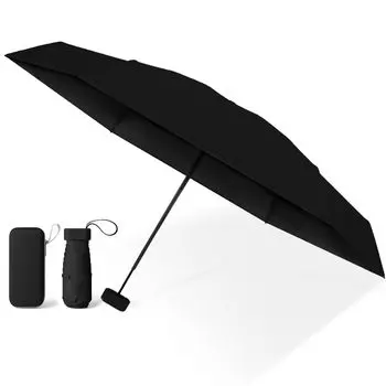 Folding parasol shading rate UV UV unisex [100% UPF50+] protection, protection, (black) чёрный