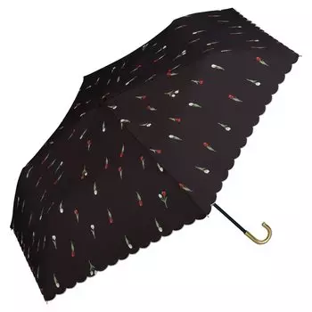 Folding Petit Tulip Light UV UPF Suitable for Sun and Floral Stylish and Product Wpc. Parasol, Mini, Charcoal, 100% Blocking, 100% Protection, 50+,