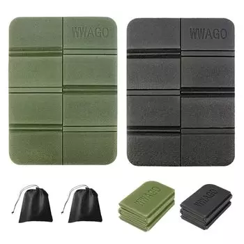 Folding Sauna Mat Cushion Set of 2 8 Folded Lightweight Waterproof Moisture Proof Insulation Storage Bag Included Picnic Camping Outdoor Cushion Mat