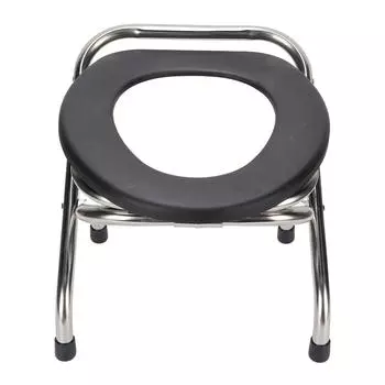 Folding Toilet Chair Portable Commode Chair Stainless Steel Ergonomic Commode Toilet for Adults 42cm / 16.54in