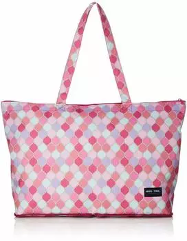 Folding tote bag possible Rich pattern 17L 33 cm pink [Hapitas] Carry-on 0.26kg 350.Moroccan