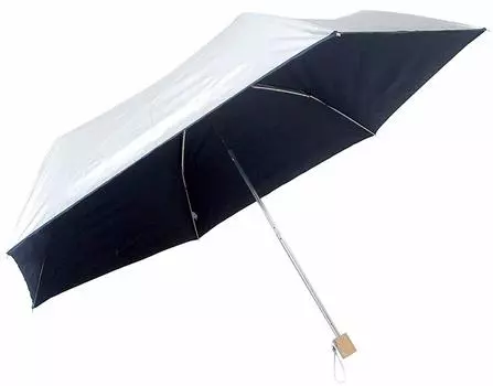 Folding umbrella for both sun and silver coating on the fabric fiberglass mini umbrella 60cm blue rain, surface, specifications, lightweight, plain, темно-синий
