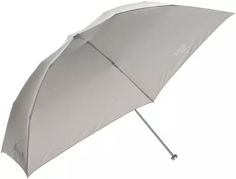 Folding Umbrella Light Gray Japanese Rib Length [Moonbat] 21-431-20390-02 Men s 55cm-(FREE Size)