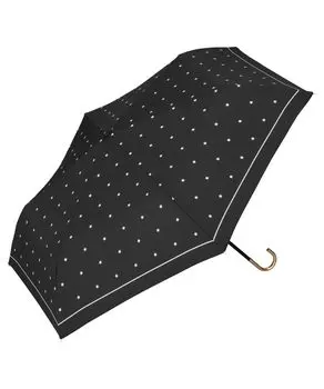 Folding Umbrella Rimline Star Mini Black Umbrella Rim 49cm Lightweight For Both Sunny and Rainy Days Star Adult Cute Stylish Commuting to School чёрный