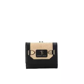 Folding Wallet Panama Style Belt Metal Folding Wallet Black [Samantha Vega] Wallet/Mini Women s