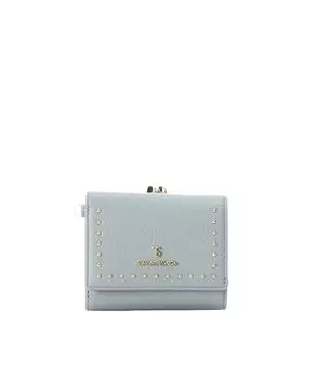 Folding Wallet Studded Line Folding Wallet Dull Blue [Samantha Vega] Wallet/Mini Women s