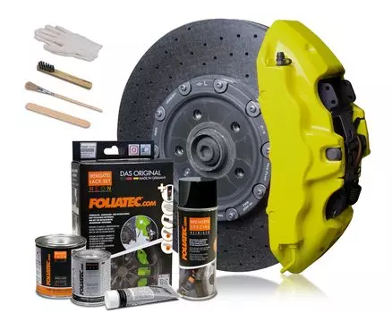 FOLIATEC 2184 Набор красок для тормозных суппортов, неоново-желтый