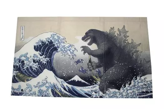 Folkart Godzilla Noren Curtain Виды гигантских монстров Generation Thirty-Six Mt.