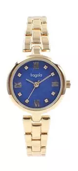 [Follow] Fragola Nickel Free White Pearl Metal Watch N04521A-2 GD/NV Women s Gold
