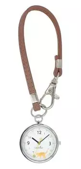[Follow] Pocket watch catmint wool cat strap watch N04523A-0 B Women s Brown