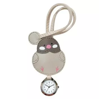 [Follow] Pocket watch hoock Bird hang watch E04623A-6 GY Women s Gray