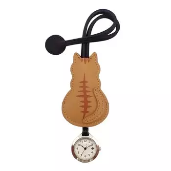 [Follow] Pocket watch IWAWP catmint Back view cat hang watch E02323S-6 BR Ladies
