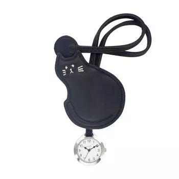 [Follow] Pocket watch IWAWP catmint (catmint) turning cat hang watch E03423A-6 BK ladies