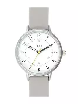 [Follow] Watch FLAT Simple Rubber Belt Watch Y00421S-1 GY Women s Gray