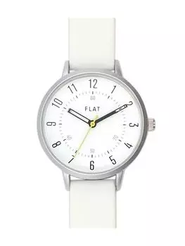 [Follow] Watch FLAT Simple Rubber Belt Watch Y00421S-1 WH Women s White