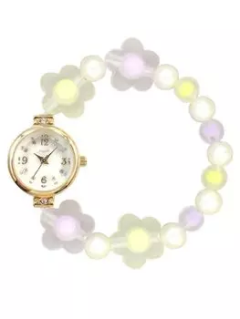 [Follow] Watch fragola Motif Bead Watch N01322S-5 GDFLOWER Ladies Multicolor