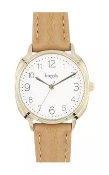 [Follow] Watch Fragola Rounded Corner Belt Watch H01124S-1 CA Women s Brown