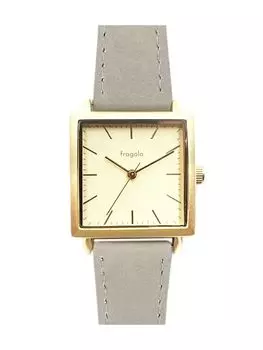 [Follow] Watch Fragola Sweatproof Belt Square Case Watch H03321A-1 GDGY Women s Gray