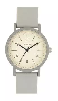 [Follow] Watch Tea Spoon Round Rubber Belt Watch N04721A-1 LGY Women s Gray
