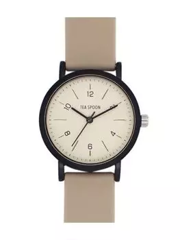 [Follow] Watch TEA SPOON Round Rubber Belt Watch N04721A-1 MOCBE Women s Beige