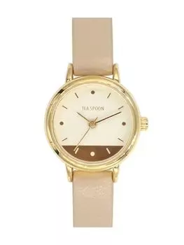 [Follow] Watch TEA SPOON Sweatproof Belt Metallic Dial Watch H02822S-1 GDBE Women s Beige