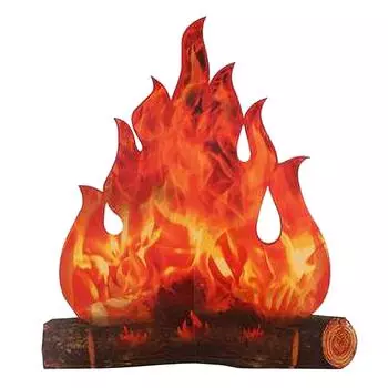 Folulus 3D Стерео Искусственное Пламя Бумага Многосценный Картон с Центром Костра Пламя One Size