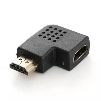 Folulus 90 ГРАДУСОВ ПРЯМОУГОЛЬНЫЙ / 270 КАБЕЛЬНЫЙ АДАПТЕР HDMI 4K РАЗЪЕМ «мама-папа» One Size чёрный